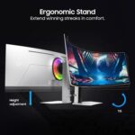 Samsung Odyssey G9 49" 240Hz 1440p Dual QHD OLED Panel HDR10 Ultrawide Curved Gaming Monitor with Speakers - Silver - Image 4