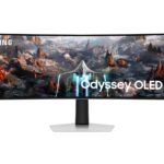 Samsung Odyssey G9 49" 240Hz 1440p Dual QHD OLED Panel HDR10 Ultrawide Curved Gaming Monitor with Speakers - Silver