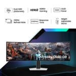 Samsung Odyssey G9 49" 240Hz 1440p Dual QHD OLED Panel HDR10 Ultrawide Curved Gaming Monitor with Speakers - Silver - Image 2