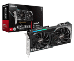 Asrock AMD Radeon RX 9060 XT Challenger 16GB OC graphics card front view – high-performance gaming GPU with triple fan cooling